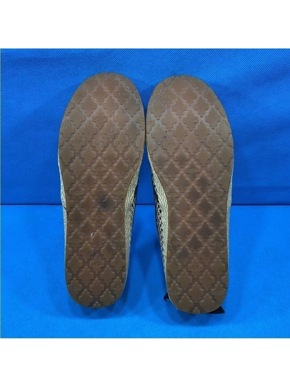 UGG Indah Burlap Slip-On Flat Shoes Size 6.5 - Picture 6 of 8